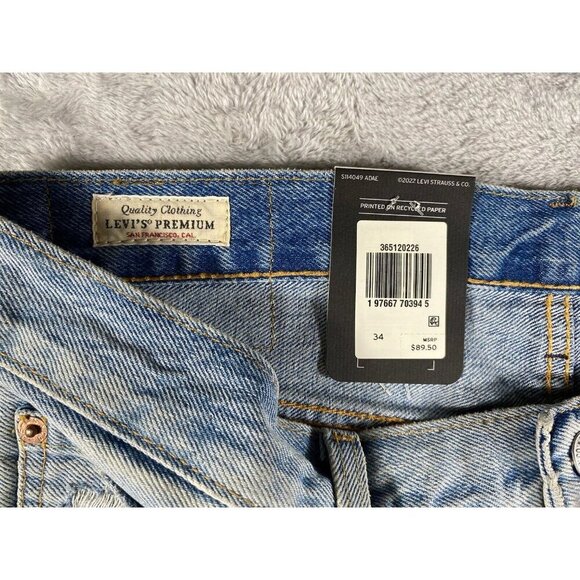 Levi’s 501 Patchwork Shorts Black Bandanna, Distress 34 - Picture 11 of 16